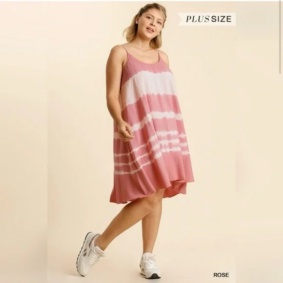 Umgee Boho Linen blend oversized midi dress - Picture 2 of 5